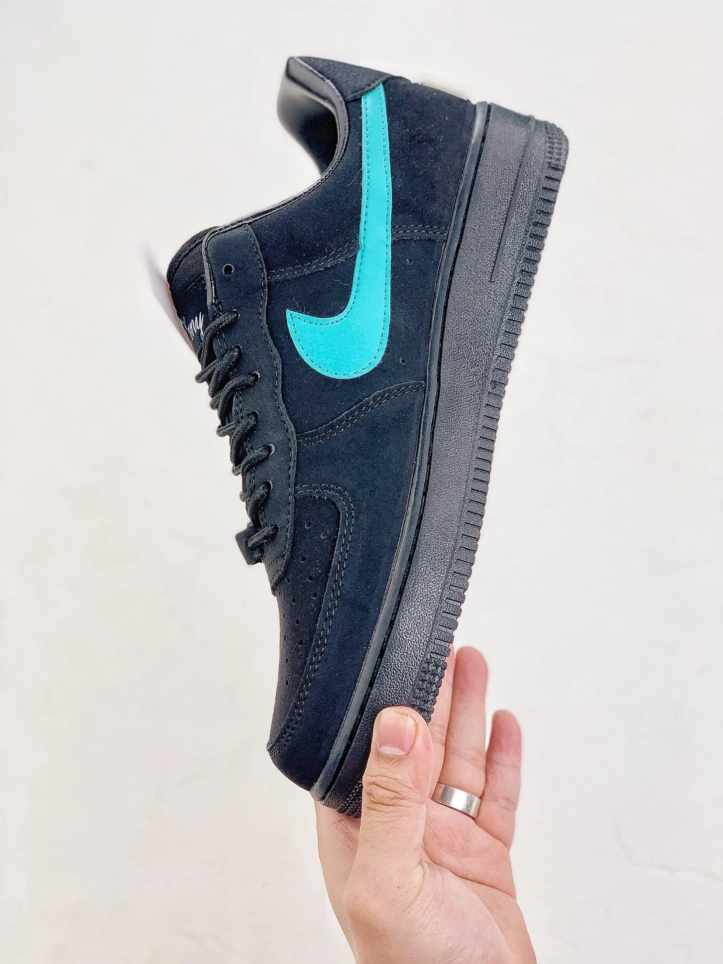 Black and Turquoise Sneakers