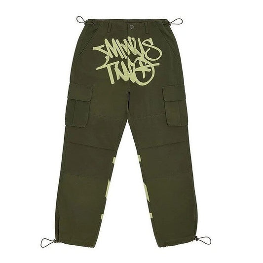 Graphic Cargo Pants - green