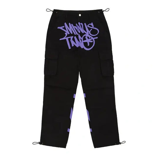 Graphic Cargo Pants - purple