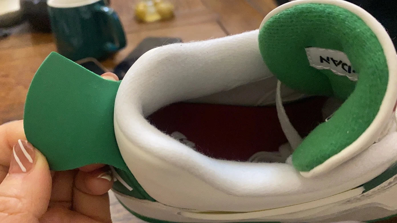 Green and White SB sneakers