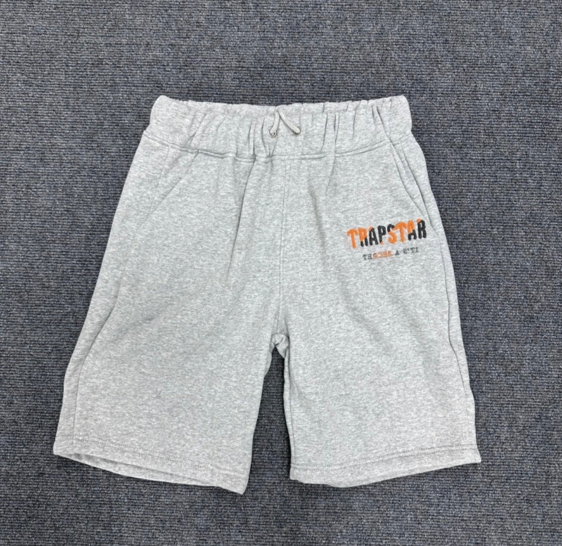 Chenile Shorts and tee - Grey/Black/Orange